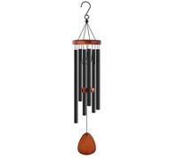 Large Aluminium Wind Chimes Extra 37" / 26.8inch Deep Tone For Outside With Catcher Garden Decor(Black,37 inch)