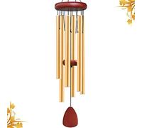 Large Aluminium Wind Chimes Outside, Soothing Melodic Memorial Sympathy Wind Chime, Suitable Outdoor Garden Decor, Gift for Mom Women Neighbors (Gold Wind Chimes-36)