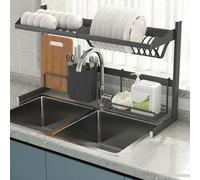 Large Aluminum Dish Rack for Kitchen Sink 34in SpaceSaving Organizer Create a Tidy Kitchen Sink with Durable and Stylish Design Perfect for Home Use
