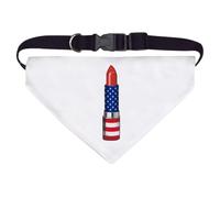 Large 'American Flag Lipstick' Dog/Cat/Pet Bandana (PD00063778)