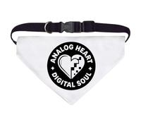 Large 'Analogue Heart, Digital Soul' Dog/Cat/Pet Bandana (PD00065918)