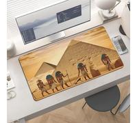 Large Ancient Egyptians Desk Mat 24x12 Inch Waterproof Non-Slip Rubber Desk Pad for Office Home Gaming Remote Work Foldable Portable Mousepad for Keyboard Laptop Desktop Accessories