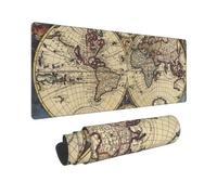 Large Ancient Map World Globe Print Mouse Pad Office Desk Mat Keyboard pad for Gaming Office & Home,30 x 80 cm.