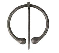 Large Ancient Norse Silver Pewter Viking Shawl Cloak Lapel Pin Penannular Brooch Scarf Kilt CP4