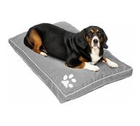 Large and Extra Large Dog Beds Cushion Waterproof Mattresses Washable Zipped Cover With Cushion | Super Soft Cosy Plush Comfy Heavy Duty Dogs Puppy Pet Bed Mattresses Cushions (XL,Grey)