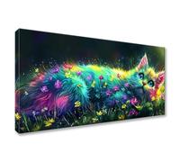 Large Animal Diamond Art Kits Adults 40x80cm, Cat Diamond Painting Kits for Adults Beginners, DIY 5D Round Crystal Gem Art, Rhinestones Embroidery Cross Stitch Painting for Room Decor Gifts Y0-757