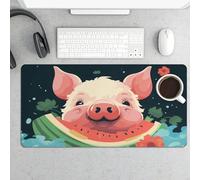 Large Animal Laughter Desk Mat 24x12 Inch Waterproof Non-Slip Rubber Desk Pad for Office Home Gaming Remote Work Foldable Portable Mousepad for Keyboard Laptop Desktop Accessories