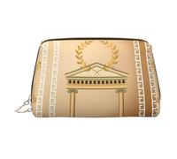 Large Antique Building Printed Cosmetic Bag Portable Cosmetic Storage Bag Suitable for Travel and Business Trips