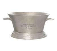 Large Antique Pewter Champagne Cooler -Ice Bucket- Metal - L35 x W48 x H23 cm - Antique Silver