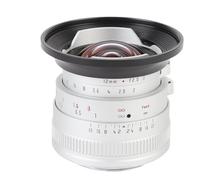 Large Aperture Camera Lens, 9 Groups 12 Elements Multi-layer Coating 12mm F2 Manual Focus-Prime Lens for X-A7 X-S10 X-S1 X-M5 (Silver)