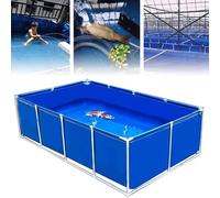 Large Aquaculture Fish Pond - Canvas Frame Temporary Holding Tank with Metal Bracket for Koi and Turtles