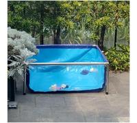 Large Aquaculture Tank with Reinforced Steel Frame & Seals, Clear Viewing Panel for Koi, Goldfish, Outdoor/Indoor Breeding Pool for Patio, Yard, Aquarium (BlueClear 50x40x30cm)