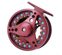 Large Arbor Fly Reel 9.5cm Fast Line Pickup Smooth | 6061-T6 aluminum alloy, CNC machined hollow core, high-impact durability, 8.5x2.2cm size, red or silver finish