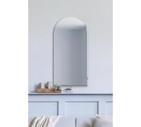 Large Arched Modern Venetian Glass bevelled Wall Mirror 2ft7 x 1ft4 80cm X 40cm