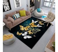 Large Area Rug 3D Animal Butterfly Printed Carpet For Living Room Bedroom Kitchen Bathroom Modern Home Decor Non-Slip Flannel Sofa Table Rug Kids Play Mat 80 X 160 Cm -4093571287642