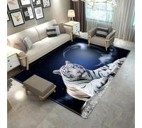 Large Area Rug 3D Animal Tiger Printed Carpet For Living Room Bedroom Kitchen Bathroom Modern Home Decor Non-Slip Flannel Sofa Table Rug Kids Play Mat 160 X 230 Cm -2374572095707