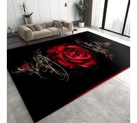 Large Area Rug 3D Plant Rose Printed Carpet For Living Room Bedroom Kitchen Bathroom Modern Home Decor Non-Slip Flannel Sofa Table Rug Kids Play Mat 180 X 280 Cm -417660752991