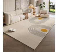 Large Area Rugs 59 x 70.86 Inch Rug for Living Room 150 x 180 cm Washable Rug for Indoor Decoration Bedroom Dining Room Carpets Modern Geometric Beige