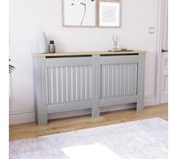 (Large) Arlington Radiator Cover Heating Cabinet Grey Oak