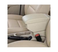 Large Armrest Arm Rest Centre Center Console Storage Box Leather Support For Ford For Focus 2 MK2 2005-2011(E beige line 9 USB)