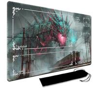 Large Art Board game Playmat With black waterproof bag, Custom Design Card Game Mat for mtg Playmat, Suture the edges,Compatible with Standard Card Sleeves 60CM x 35CM (With Zone,1)