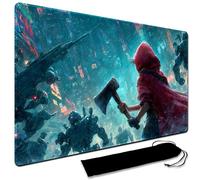 Large Art Board game Playmat With black waterproof bag, Custom Design Card Game Mat for mtg Playmat, Suture the edges,Compatible with Standard Card Sleeves 60CM x 35CM (No Zone,17)