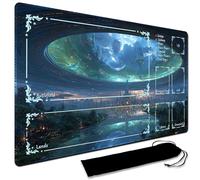 Large Art Board game Playmat With black waterproof bag, Custom Design Card Game Mat for mtg Playmat, Suture the edges,Compatible with Standard Card Sleeves 60CM x 35CM (With Zone,21)