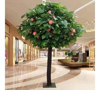 Large Artificial Apple Tree - Lifelike Fake Tree with Fruits & Leaves for Ecological Gardens & Housewarming Decor