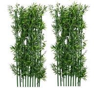 Large Artificial Bamboo Plants Trees Outdoor Indoor 3ft 4ft 5ft 6ft 6.5ft Tall, Fake Bamboo Silk Faux Tree DIY Decor with Leaves for Garden Fence Privacy Screen Courtyard Entrance(20 pack,1m/39.4in/3f