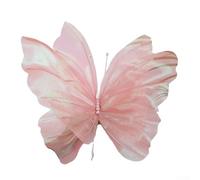 Large Artificial Butterfly Flower 50cm Silk Bloom with Glow in Dark Effect for Wedding Decor Hotel Party Garden Outdoor Event Red White Purple Pink(pink)