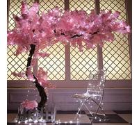 Large artificial cherry tree,Handmade Light Pink Cherry Tree with Cherry Blossom Branches for Indoor And Outdoor Decor Home Wedding Hotel Shopping Mall Decor,001,1x0.6m/3.2x1.9ft