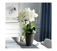 Large Artificial Floral Bonsai, Table Centerpiece Phalaenopsis Orchids Potted with Ceramic Vase, Wedding Party Phalaenopsis Flowers Arrangement for Home/Parlor/Hotel/Office for House Table Office D