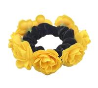 Large Artificial Flower Scrunchies For Women Elastic Hair Scrunchy Bobbles Ponytail Holder Fashion French Hairband