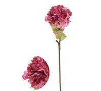 Large Artificial Hot Pink Hydrangea Stem, Realistic Silk Dried Touch Ruffled Bright Pink Hydrangea Flower Stem, Tall Faux Flower Branch, Realistic Hot Pink Flower, Homewarming Gift