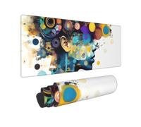 Large Artificial Intelligence Brain Print Mouse Pad Office Desk Mat Keyboard pad for Gaming Office&Home,11.8 x 31.5 in