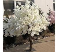Large Artificial Japanese Cherry Blossom Tree - White Cherry Blossom Trees Artificial Handmade Tree Fake Plant Indoor Outdoor For Home Office Party Wedding Decoration White(1m)