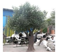 Large Artificial Olive Tree With Lifelike Fruits - Faux Silk Plant Featuring Natural Wood Trunk & Lush Green Leaves, Versatile Indoor Outdoor Decor 2.5mx2m