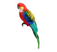 Large Artificial Parrot Figurine Hanging Simulation Parrot Statue Wall Tree Landscape Porch Ornament Decoration 12.99x1.57x2.76inch