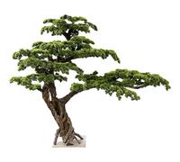 Large Artificial Pine Tree - Realistic Fake Luohansong Tree, Indoor/Outdoor Potted Greenery for Hotel, Restaurant, Porch, Courtyard Decor(3.5mx3m)
