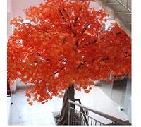 Large Artificial Red Maple Tree for Indoor Landscaping in Hotels, Parks & Exhibitions(7ft)