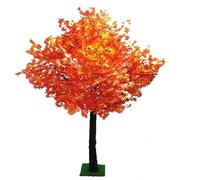 Large Artificial Red Maple Tree for Indoor Use, Lifelike Faux Plant for Hotel Lobby & Office(7ft)