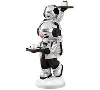 Large Astronaut Floor-standing Statue Tray, Fashionable Sculpture With Double Tray, Office Art Ornaments, Gallery Entrance Storage Decoration, Housewarming Gift(Silver color)