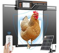 Large Automatic Chicken Coop Door, Aluminum Automatic Chicken Door with Solar Pannel