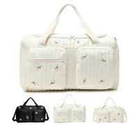 Large Baby Changing & Hospital Maternity Bag, Cotton Mommy Diaper Tote Bags with Embroidery for Trave, Large Capacity Multiple Soft Nappy Bag