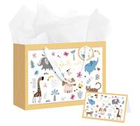 Large Baby Gift Bag, Cute Animal Illustrated Design