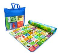 Large Baby Play Mat 200 x 180 cm Double Sided Waterproof EVA Foam Crawling Mat, Soft Educational Floor Playmat with Carry Bag for Babies Toddlers Tummy Time Nursery Playroom Picnic