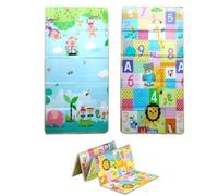 Large Baby Play Mat, Reversible & Foldable Waterproof Foam Playmat 180X100cm, for Toddlers Crawling, Learning and Development