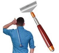 Large Back Scratcher, Azymi Back Scratchers for Adults Extendable Wood Handle- Steel Massage Roll, Upgraded Wide Claw Compact Sturdy Metal Telescopic Hand Back Scratcher Massager
