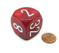 Large Backgammon 30mm Doubling Cube Dice - Red
