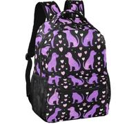 Large Backpack Modern Style Twill Weave Fabric Adjustable Shoulder Straps, German Shepherd Mom Blush Pattern Women, M, Daypack